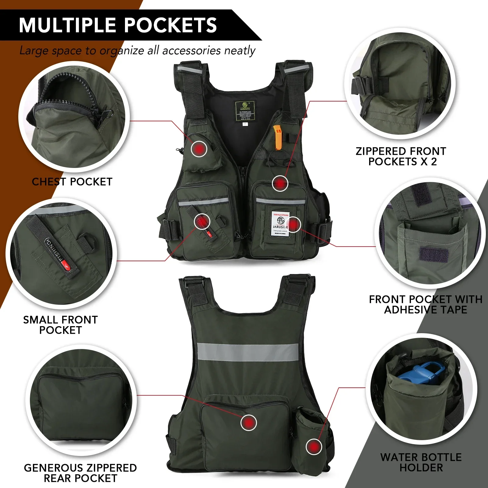 Fishing Jacket Waterproof - Rompi Pelampung Dewasa 2026 untuk Memancing