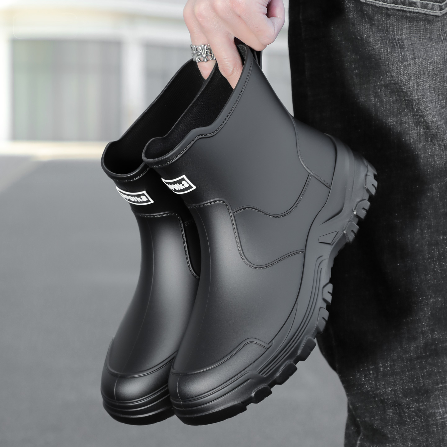 Sepatu bot hujan pria gaya bar - Fishing Boots ulasan dan harga